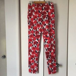 Long and tall sally skinny floral pants size 4
